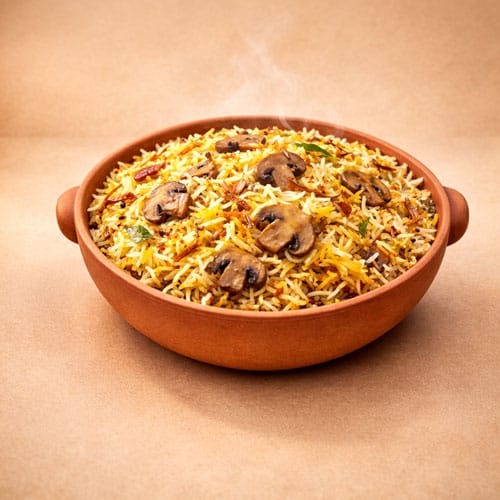 Fragrant Mushroom Biryani